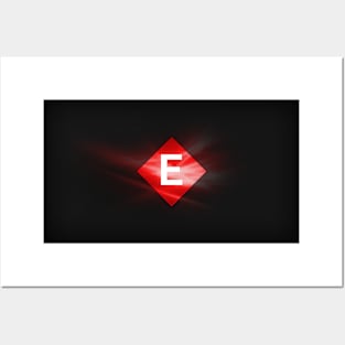 E Logo Posters and Art